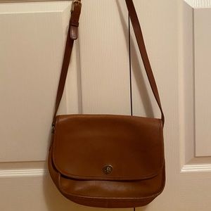 Vintage 90s Brown Leather Coach City Bag